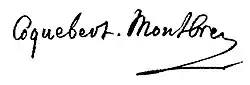 signature de Charles Coquebert de Montbret