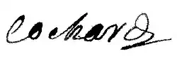 signature de Claude Alexis Cochard