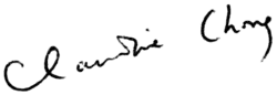 signature de Claudine Chonez