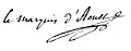 Signature de Eustache Jean-Marie D'Aoust