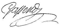signature de Jean Gaspard Gassend