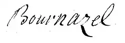 signature de Jean II de Buisson de Bournazel