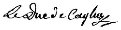signature de Joseph-Louis Robert de Lignerac