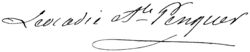 signature de Léocadie Hersent-Penquer