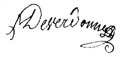 signature de Louis-Joseph Adam de Verdonne
