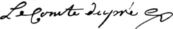 Signature de Louis LeComte Dupré