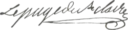 Signature de Louis Lepage de Sainte-Claire