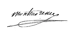 signature de Mathieu de Montmorency-Laval