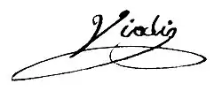 signature de Michel Joseph de Vialis