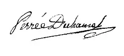 signature de Pierre-Nicolas Perrée