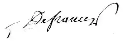 signature de Pierre-Simon de France