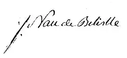 signature de Pierre Nau de Belle-Isle