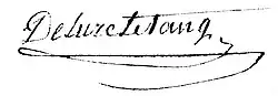 signature de Pierre de Luze-Létang
