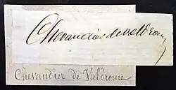 signature d'Eugène Chevandier de Valdrome