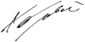 Signature de Alexander Dubček