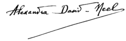 signature d'Alexandra David-Néel
