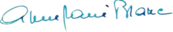 signature d'Anne-Marie Blanc (actrice)