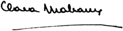 signature de Clara Malraux