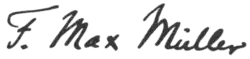 signature de Friedrich Max Müller