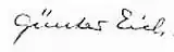 Signature de Günter Eich