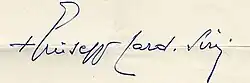 Signature de Giuseppe Siri