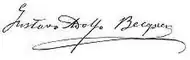 Signature de Gustavo Adolfo Bécquer