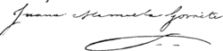 signature de Juana Manuela Gorriti