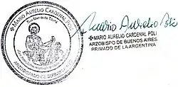 Signature de Mario Aurelio Poli