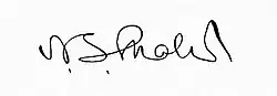 signature de Nathaniel Southgate Shaler