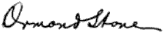 signature d'Ormond Stone