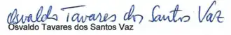 Signature de Osvaldo Vaz