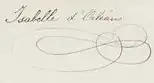 Signature de Marie-Isabelle d'Orléans