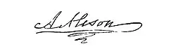 signature d'Archibald Alison