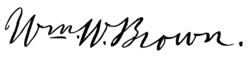signature de William Wells Brown