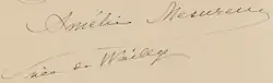 signature d'Amélie Mesureur