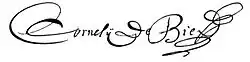 Signature de Cornelius de Bie