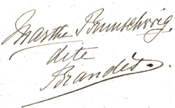 signature de Marthe Brandès