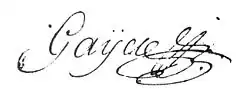 signature de Pierre de Gayette