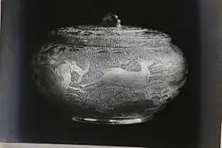 Bol en argent doré orné de scène de chasse (VIIIe&nbsp;siècle).