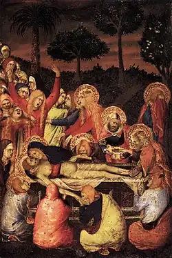 Simone Martini, La Mise au tombeau, 1335-1340. Gemäldegalerie.