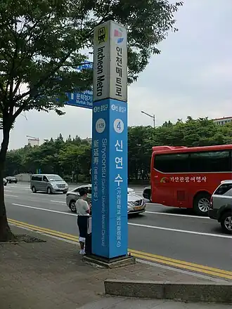 Signalisation bouche n°4 de la station, en 2014.