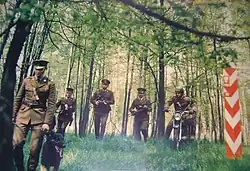 Soldats de la WOP à la frontière avec la RDA.