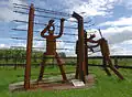 Sculpture sur le site du camp de concentration de Ladelund.