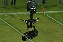 Une skycam au Stanford Cardinals Stadium