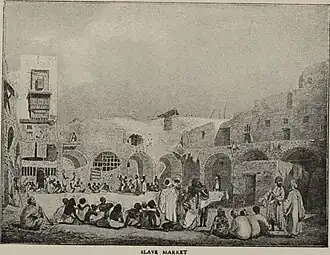 Marché aux esclaves du Caire, v. 1830.