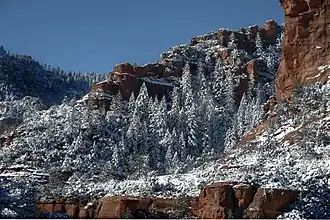 Slide Rock State Park pendant l'hiver 2011