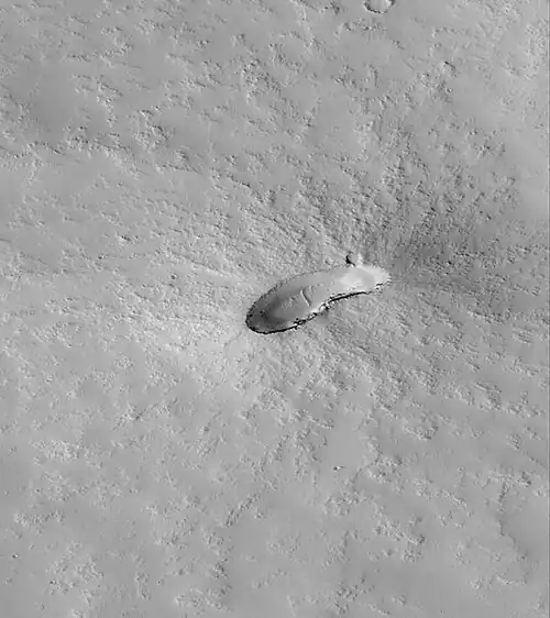 Petit volcan dans le quadrangle de Phoenicis Lacus. L'image couvre une distance de 1,9&nbsp;km.