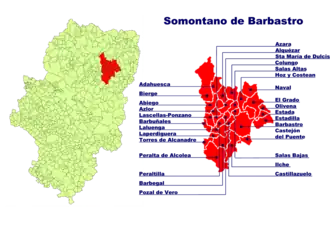 Localisation de Somontano de Barbastro