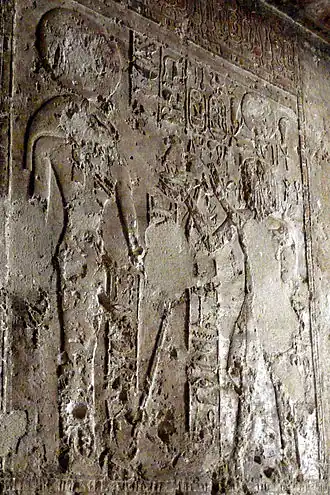 Hatchepsout et Pachet. Intérieur du spéos Artémidos