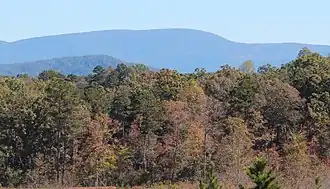 Vue de Springer Mountain depuis East Ellijay.